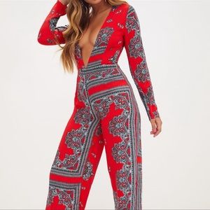 BRAND NEW!!! Pretty little this Red long sleeve jumpsuit